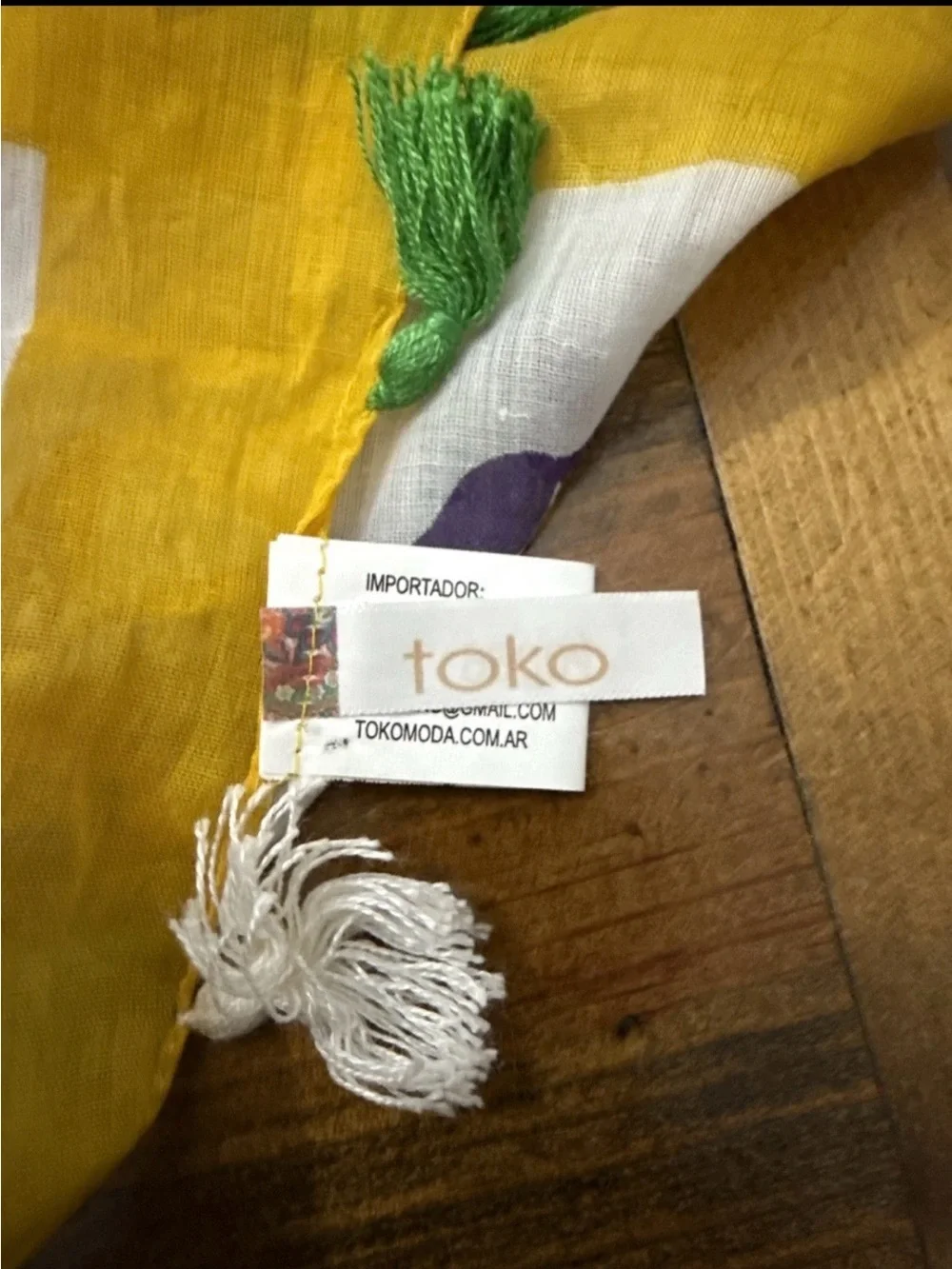 Toko Butterfly Border Lightweight Cotton Scarf 🧣